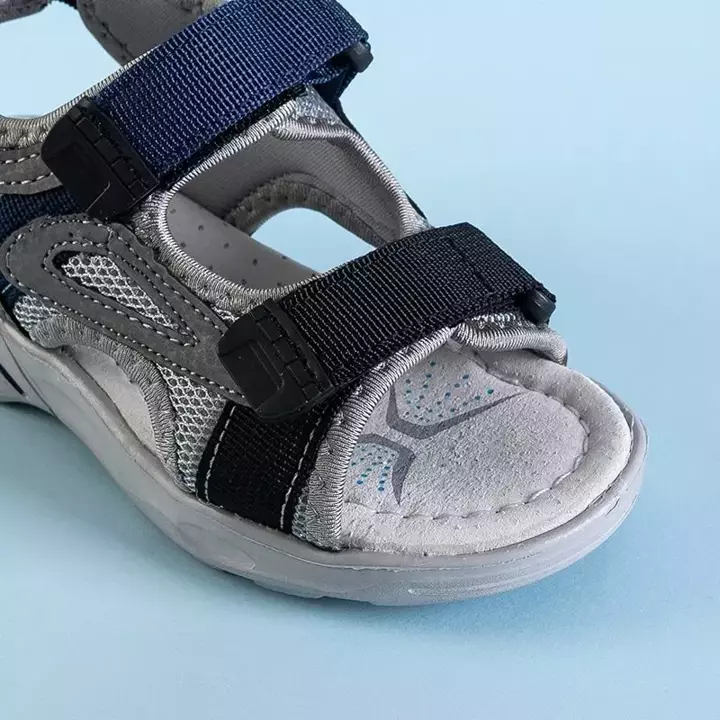 OUTLET Graue Jungen-Turbo-Klettverschluss-Sandalen - Schuhe