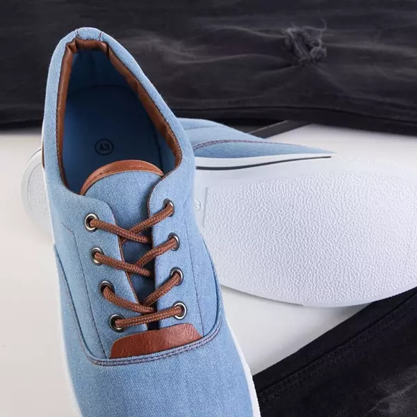 OUTLET Gromad blaue Denim-Sneaker für Herren - Schuhe