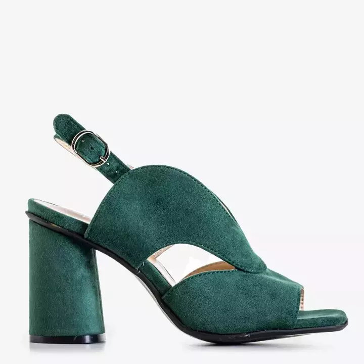 OUTLET Grüne Damensandalen auf dem Biserka-Pfosten - Schuhe
