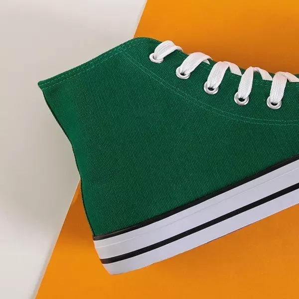 OUTLET Grüne hohe Sneakers für Herren Mishay - Schuhe