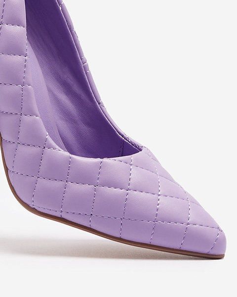 OUTLET Lila Damen-Stiletto-Pumps mit Prägung Torosa- Footwear