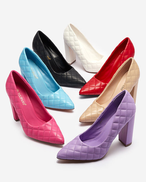 OUTLET Lila Damen-Stiletto-Pumps mit Prägung Torosa- Footwear
