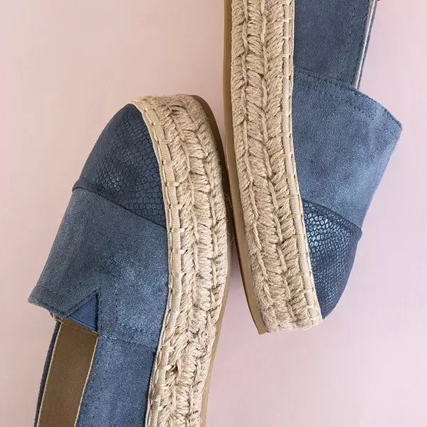 OUTLET Marineblaue Espadrilles für Damen mit Tinika-Dekoration - Schuhe