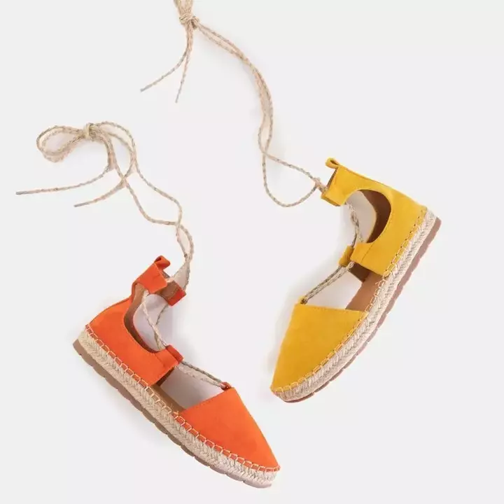 OUTLET Orange Damen Lasoria Espadrilles mit Schnürung - Schuhe