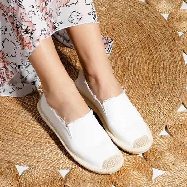 OUTLET Rafiels weiß gewebte Espadrilles für Frauen - Schuhe