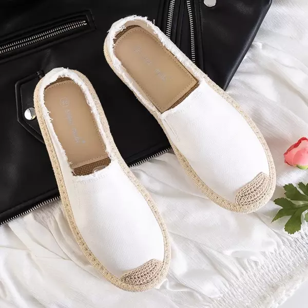 OUTLET Rafiels weiß gewebte Espadrilles für Frauen - Schuhe