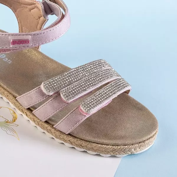 OUTLET Rosa Kindersandalen mit Zirkonia Ilumus - Schuhe