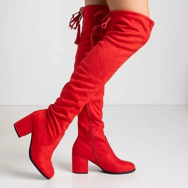 OUTLET Rote Caprio Overknee-Stiefel für Damen - Schuhe