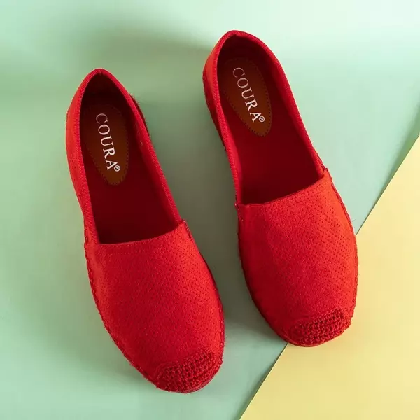 OUTLET Rote Damen-Espadrilles auf der Alruna-Plattform - Schuhe