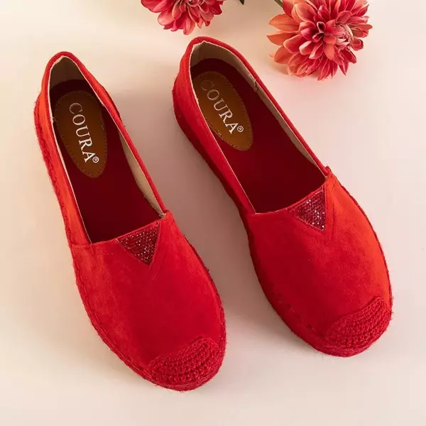 OUTLET Rote Damen Espadrilles mit Asira Zirkonia - Schuhe