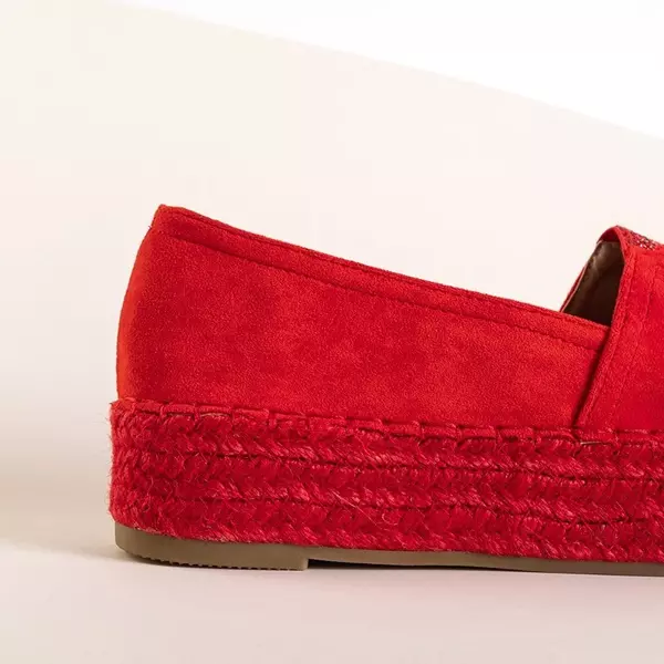 OUTLET Rote Damen Espadrilles mit Asira Zirkonia - Schuhe