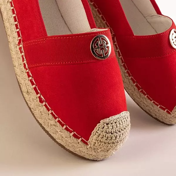OUTLET Rote Damen-Espadrilles mit flachen Anatola-Absätzen - Schuhe