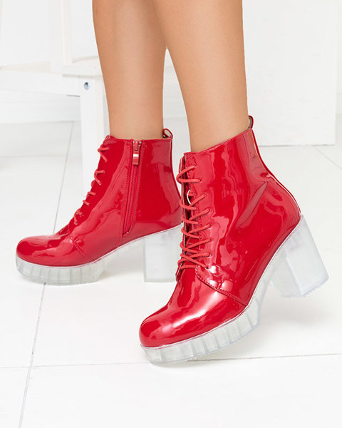 OUTLET Rote Damen Stöckelschuhe aus Lackleder Idika - Footwear