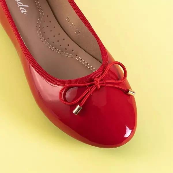 OUTLET Rote Lack-Suzzi-Ballerinas für Damen - Schuhe