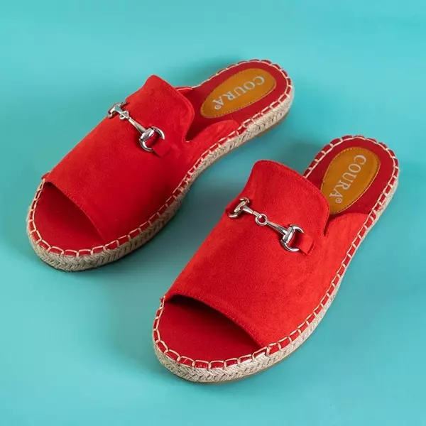OUTLET Rote Masena Hausschuhe für Damen - Schuhe