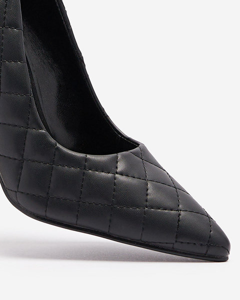 OUTLET Schwarze Damen-Stiletto-Pumps mit Prägung Torosa- Footwear