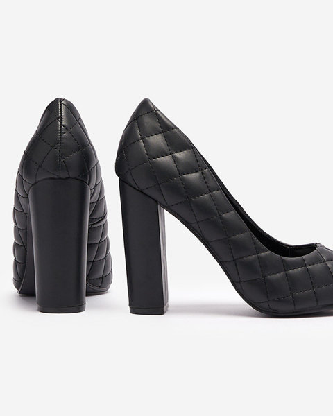OUTLET Schwarze Damenpumps mit Prägung Torosa- Footwear