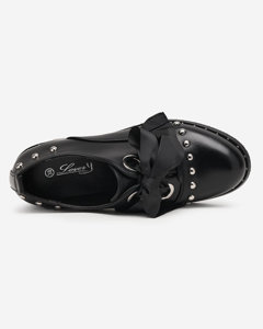 OUTLET Schwarze Damenschuhe mit dekorativen Jets Finorie - Footwear