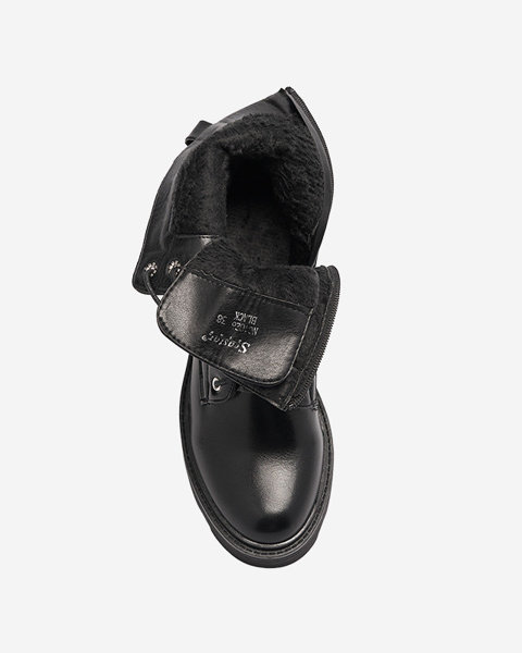 OUTLET Schwarze Damenstiefel mit Nieten Diollo- Footwear