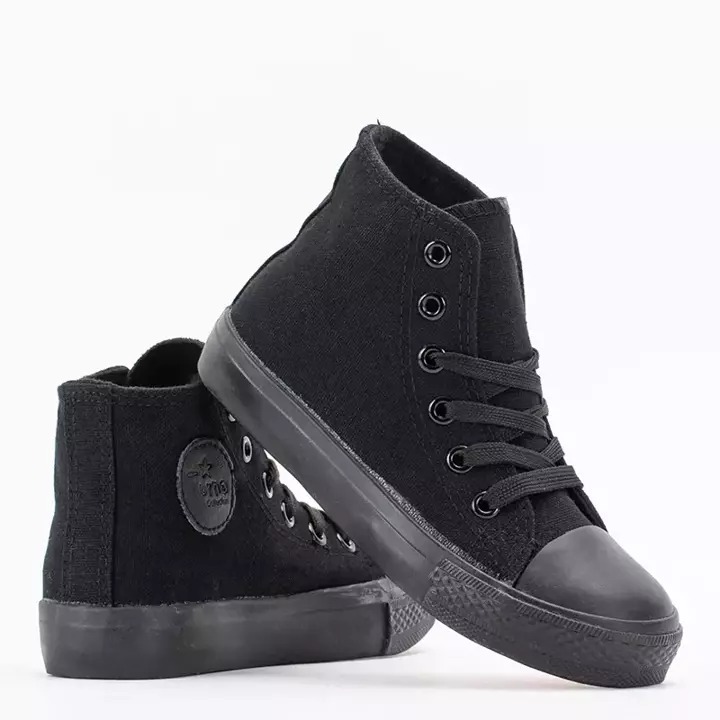 OUTLET Schwarze High-Top-Sneaker für Kinder Skarlette - Schuhe