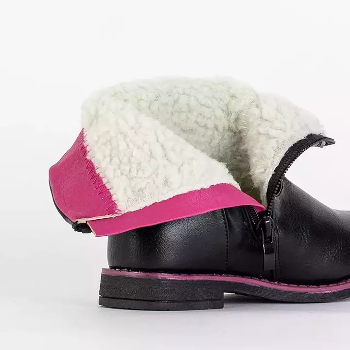 OUTLET Schwarze Kinderstiefel mit Öko-Leder Kissi- Footwear