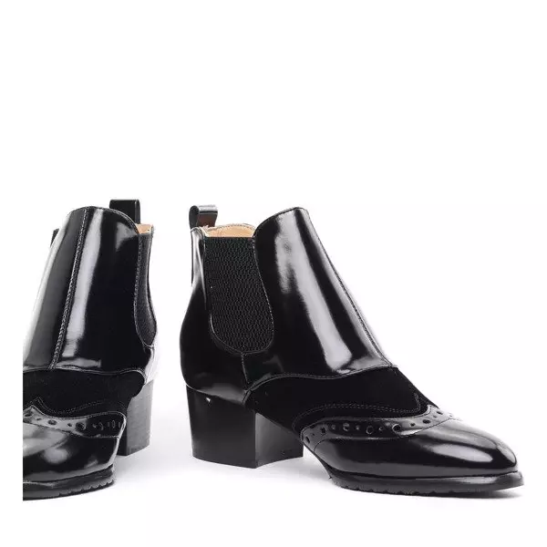 OUTLET Schwarze retro lackierte Stiefel Farinola - Footwear