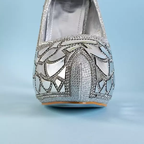 OUTLET Silberpumps für Damen auf Sera - Schuhen mit hohen Absätzen