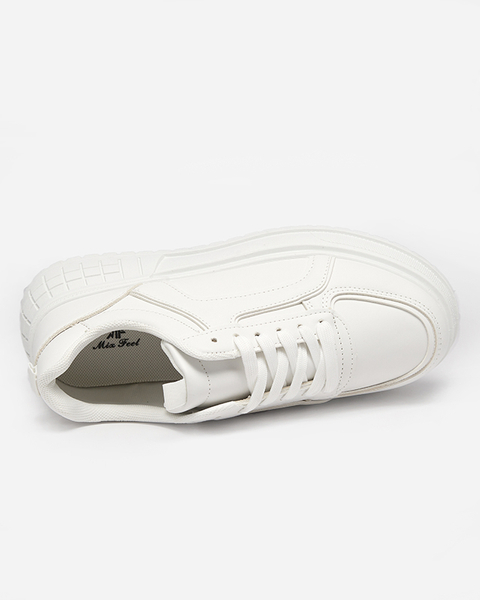 OUTLET Sportschuhe aus weißem Kunstleder für Damen auf der Cerecha-Plattform - Schuhe