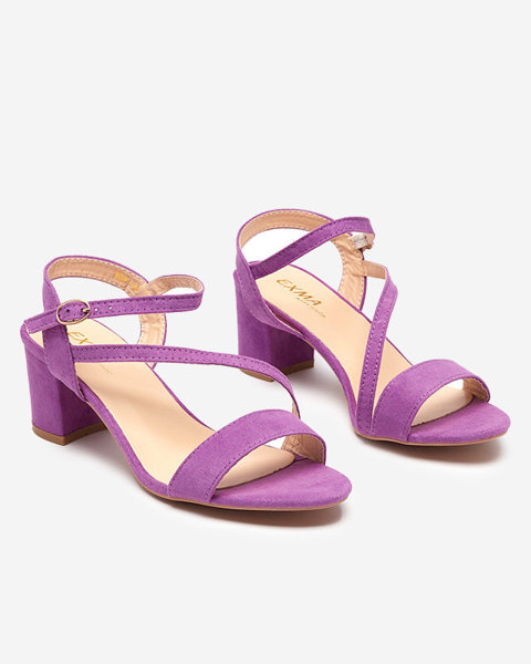 OUTLET Violette Damensandalen auf einem Pfosten Klod-Shoes