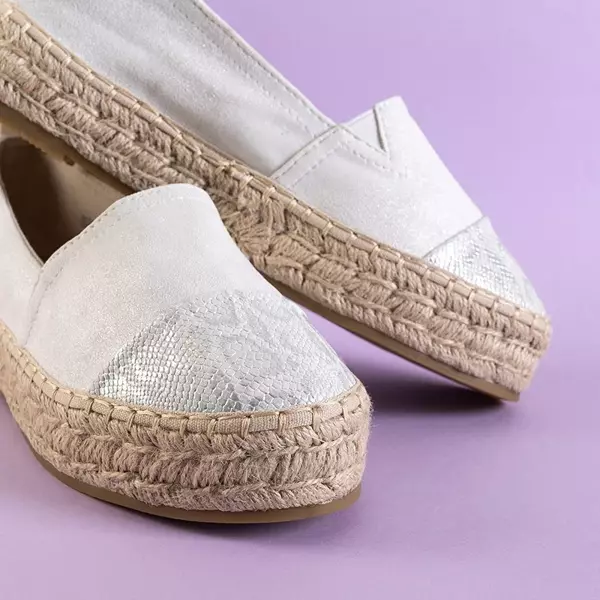 OUTLET Weiße Espadrilles für Damen mit Tinika-Dekor - Schuhe