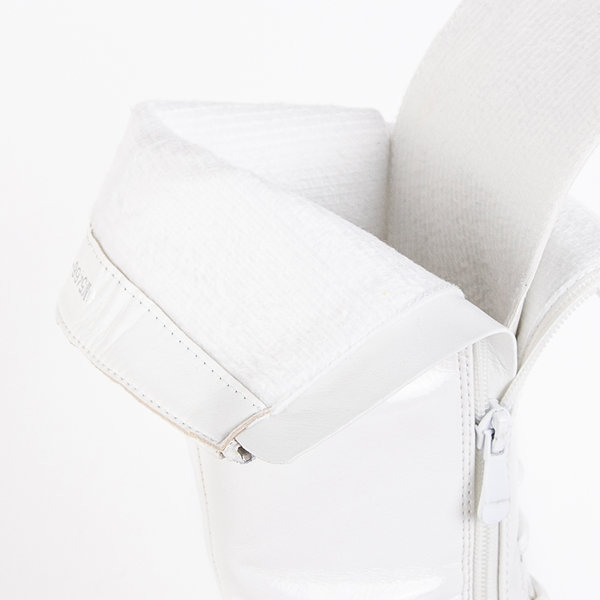 OUTLET Weiße Lackstiefel zum Schnüren Tristessa - Schuhe