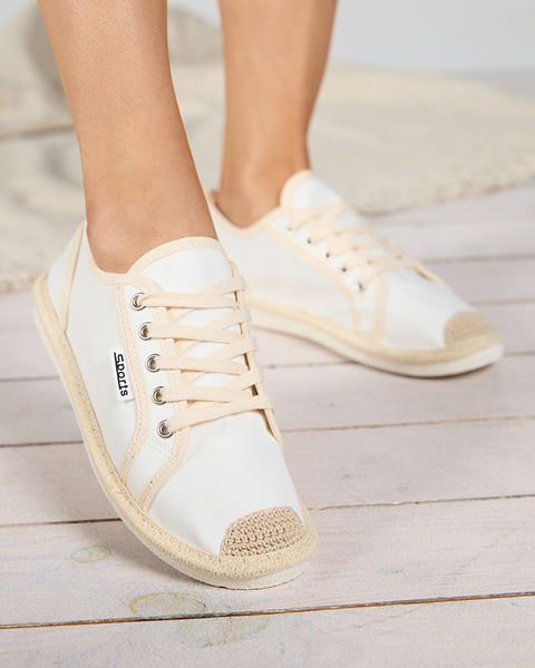 OUTLET Weiße Mokida-Websneaker für Damen - Schuhe