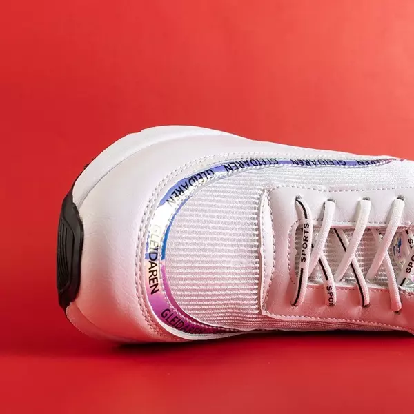 OUTLET Weiße Sportschuhe mit holografischen Einsätzen Noate - Schuhe