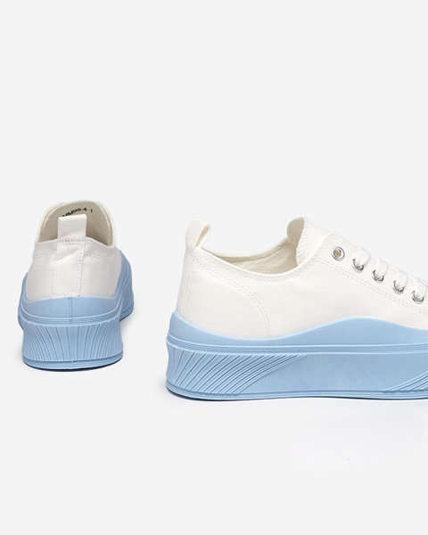 OUTLET Weiße und blaue Damenturnschuhe Nerikas - Schuhe