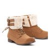 Onani brown boots with sheepskin - Footwear