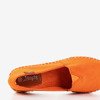 Orange Damen-Espadrilles auf der Bergen-Plattform - Schuhe
