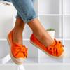 Orange Espadrilles auf der Plattform mit Schleife Giti - Footwear 1