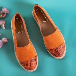 Orange Frauen-Espadrilles mit Tierprägung Lenda - Footwear
