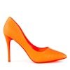 Orange Neon Heels mit Tierstickerei Rio - Footwear 1