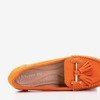 Orangefarbene Damenmokassins mit Fransen Sylorine - Footwear
