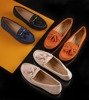 Orangefarbene Damenmokassins mit Fransen Sylorine - Footwear