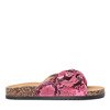 Pink Snake Skin Sandalen - Schuhe
