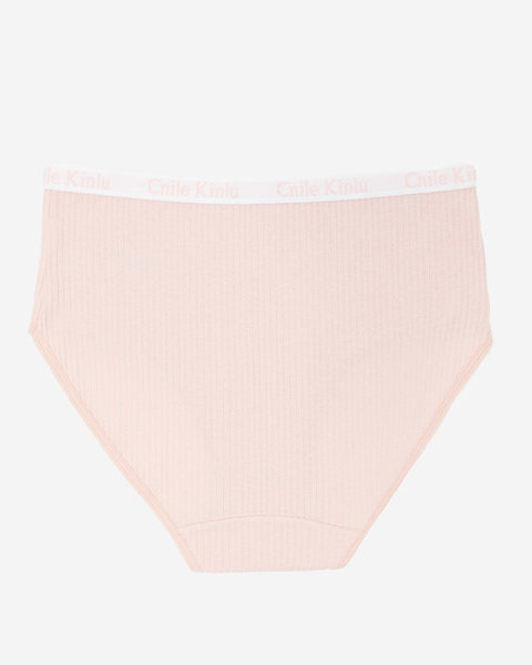 Pinker Damen-Baumwollslip mit Streifen - Unterwäsche