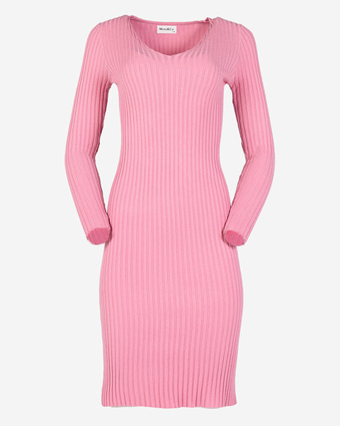 Pinkes Pulloverkleid für Damen - Kleidung
