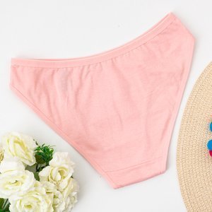Rosa Baumwollhöschen für Frauen mit Stickerei - Unterwäsche