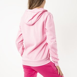 Rosa Damen-Kapuzensweatshirt - Kleidung