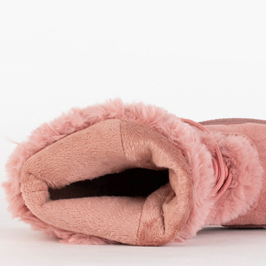 Rosa Damen-Schneestiefel mit Fell Linorcos - Schuhe