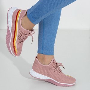 Rosa Damen Sportschuhe mit bunten Streifen Lutia - Schuhe