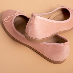 Rosa Damenballerinas mit Schleife Doritel - Footwear