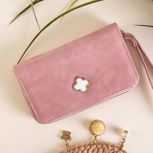 Rosa Damenbrieftasche mit Ornament - Wallet